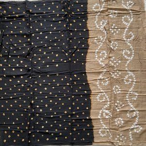 - Cotton two colour dupatta shawl scarf 86 inches long x 41 inches wide